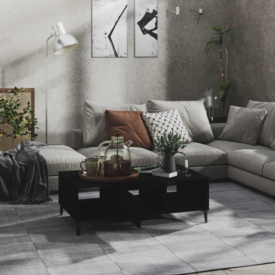 Salontafel 03,5X60X35 Cm Spaanplaat Zwart