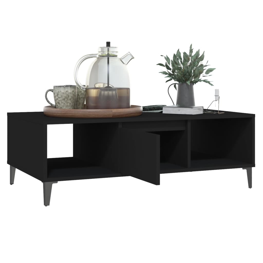 Salontafel 03,5X60X35 Cm Spaanplaat Zwart