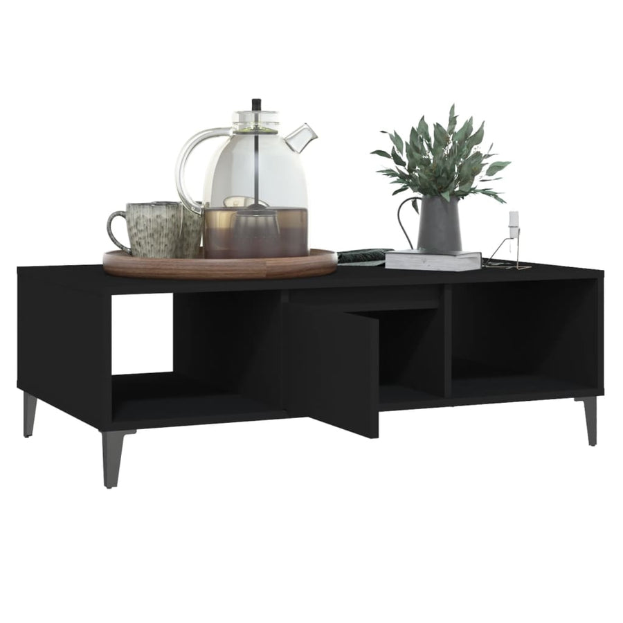 Salontafel 03,5X60X35 Cm Spaanplaat Zwart