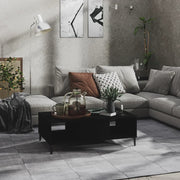 Coffee table 103.5x60x35 cm engineered wood black