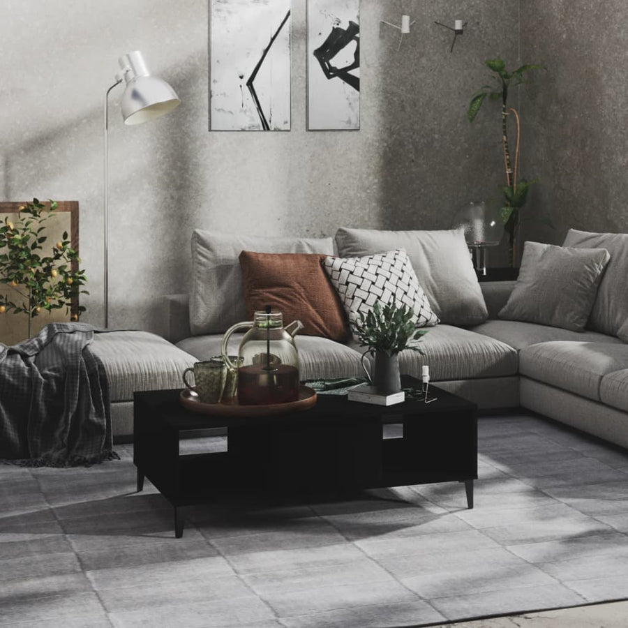 Salontafel 03,5X60X35 Cm Spaanplaat Zwart