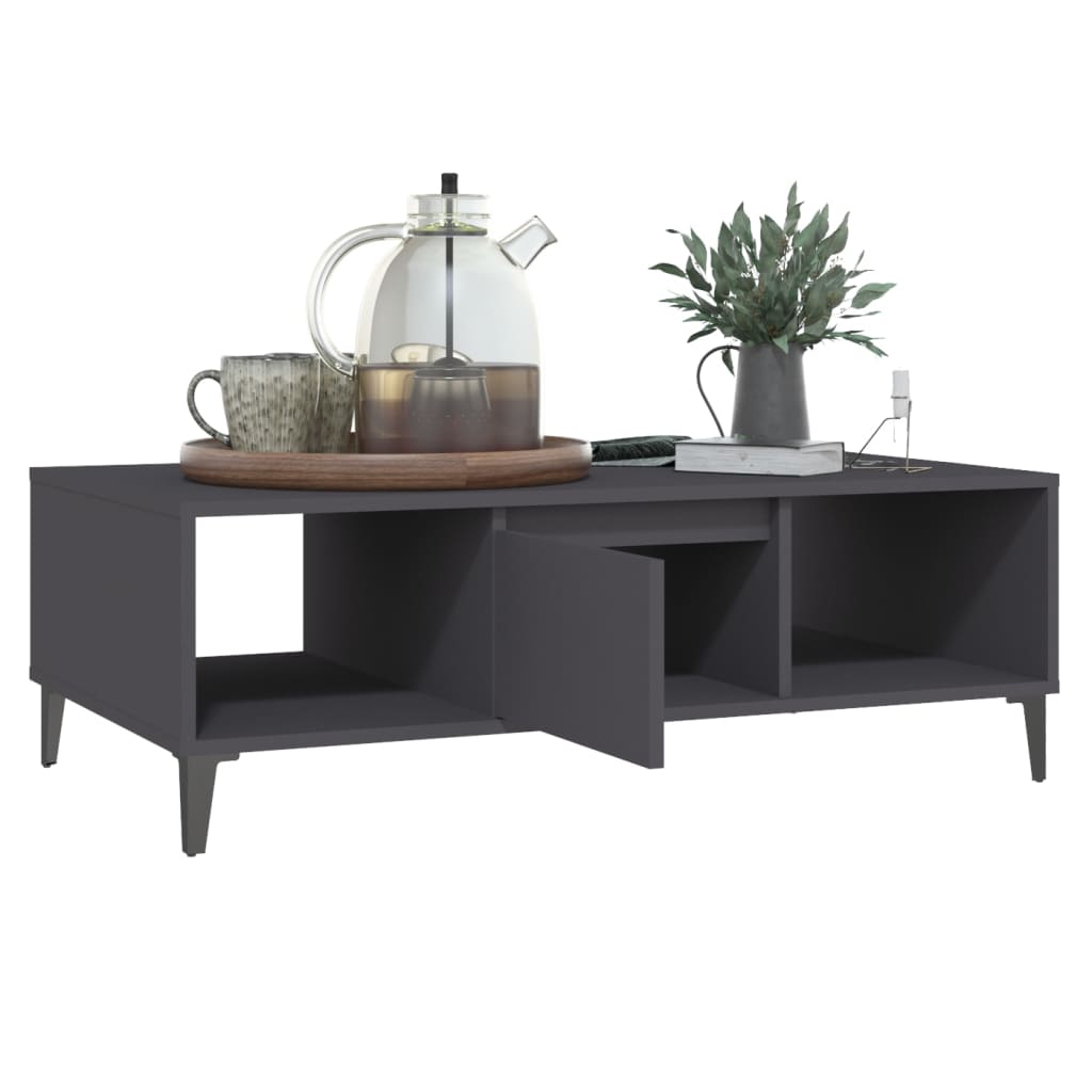 Salontafel 03,5X60X35 Cm Spaanplaat Grijs