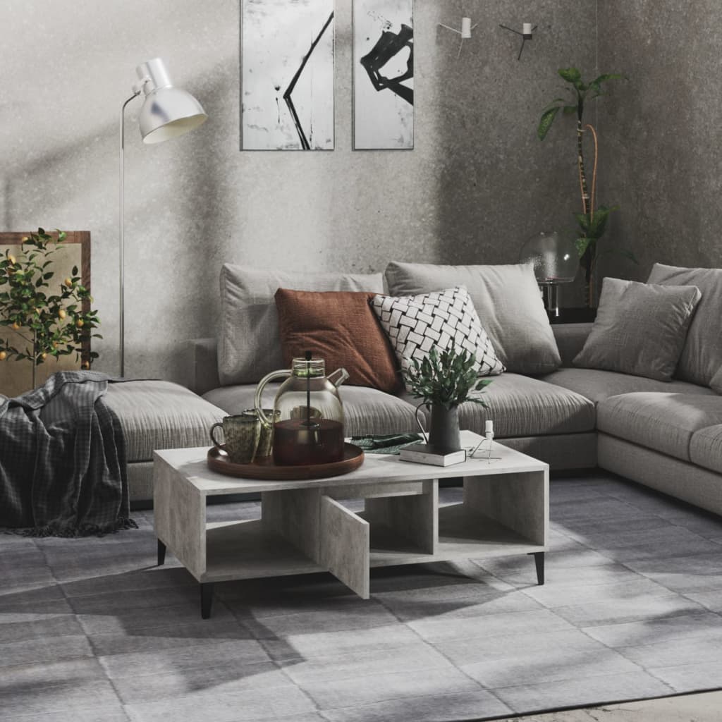 Salontafel 03,5X60X35 Cm Spaanplaat Betongrijs