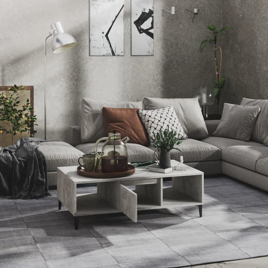 Salontafel 03,5X60X35 Cm Spaanplaat Betongrijs