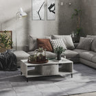 Coffee table 103.5x60x35 cm engineered wood concrete grey