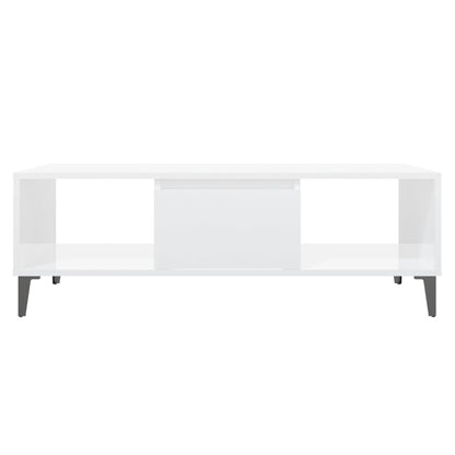 Salontafel 03,5X60X35 Cm Spaanplaat Hoogglans wit