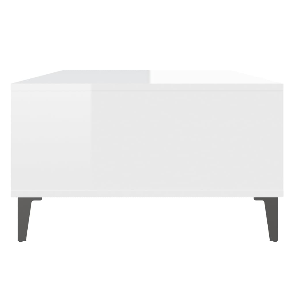 Salontafel 03,5X60X35 Cm Spaanplaat Hoogglans wit