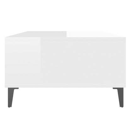 Salontafel 03,5X60X35 Cm Spaanplaat Hoogglans wit