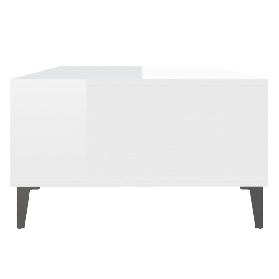 Salontafel 03,5X60X35 Cm Spaanplaat Hoogglans wit