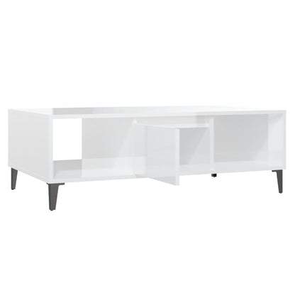 Salontafel 03,5X60X35 Cm Spaanplaat Hoogglans wit