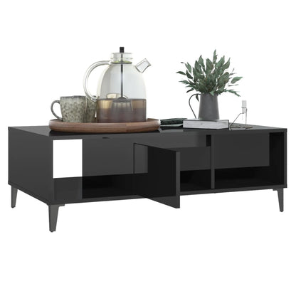 Salontafel 03,5X60X35 Cm Spaanplaat Hoogglans zwart