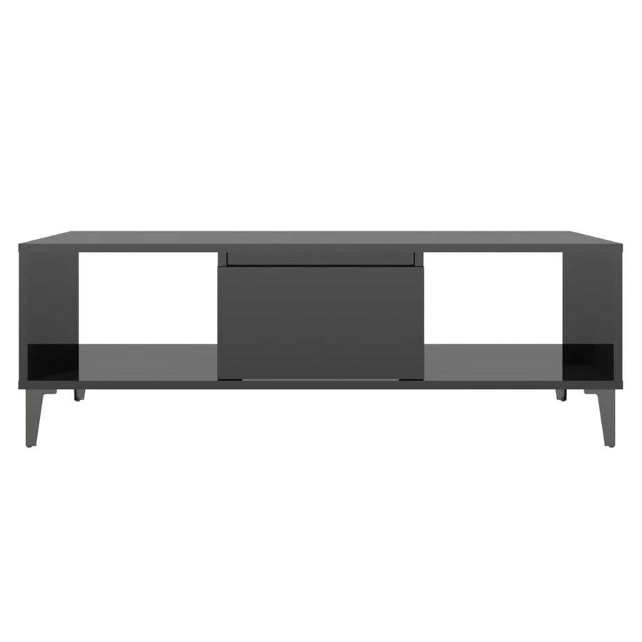Salontafel 03,5X60X35 Cm Spaanplaat Hoogglans zwart