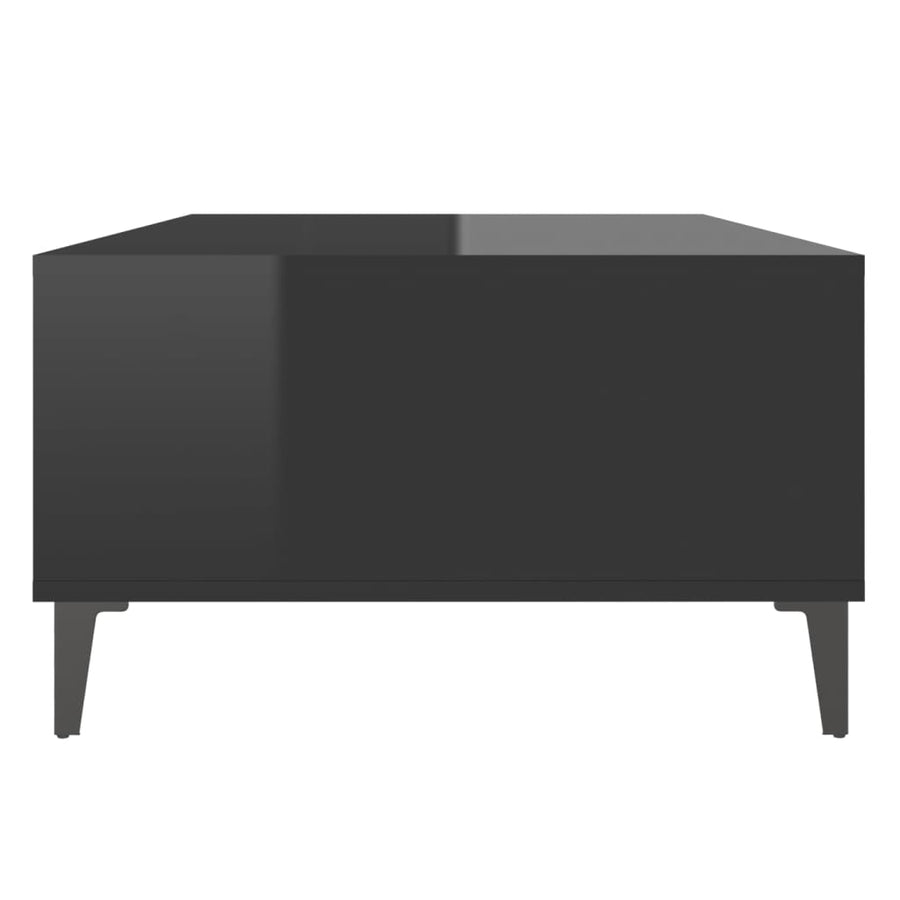 Salontafel 03,5X60X35 Cm Spaanplaat Hoogglans zwart