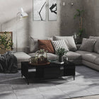Coffee table 103.5x60x35 cm engineered wood high-gloss black