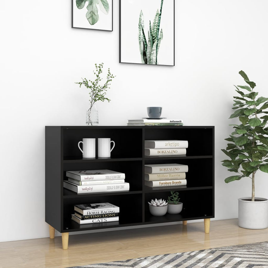 Dressoir 03,5X35X70 Cm Bewerkt Hout Zwart