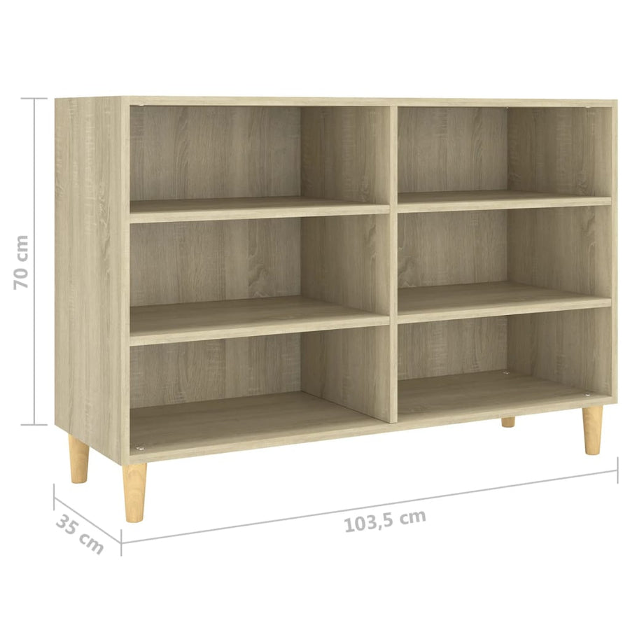Dressoir 103,5X35X70 Cm Bewerkt Hout Sonoma Eikenkleurig