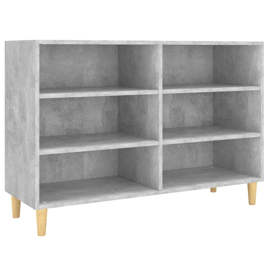 Dressoir 103,5X35X70 Cm Bewerkt Hout Betongrijs