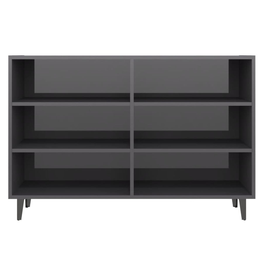 Dressoir 103,5x35x70 cm spaanplaat hoogglans grijs Hoogglans grijs