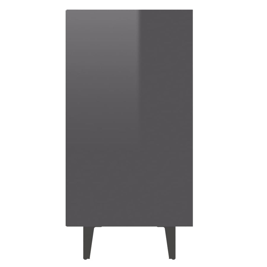 Dressoir 103,5x35x70 cm spaanplaat hoogglans grijs Hoogglans grijs