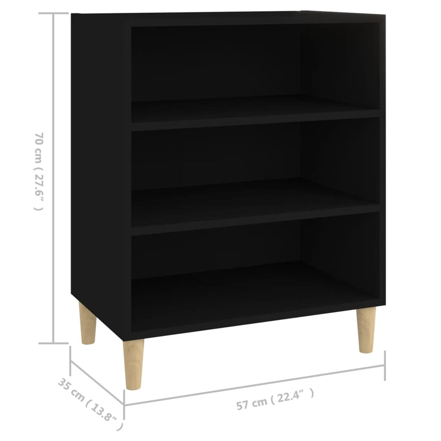 Dressoir 57X35X70 Cm Spaanplaat Zwart