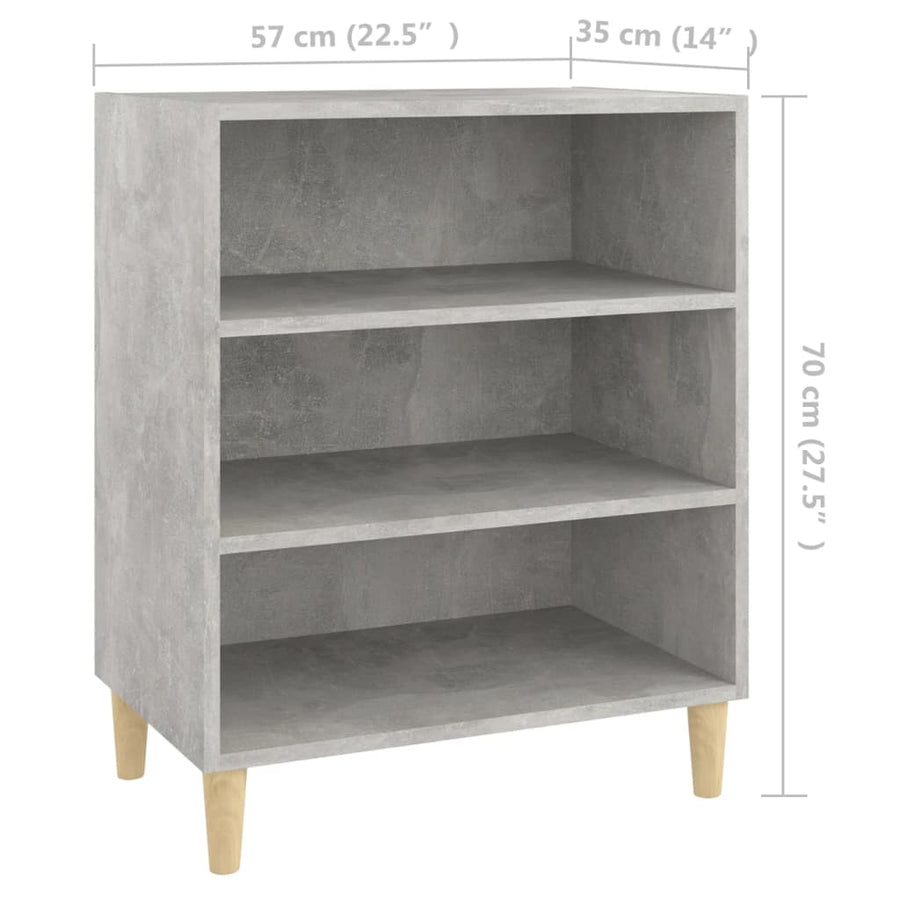 Dressoir 57X35X70 Cm Spaanplaat Betongrijs