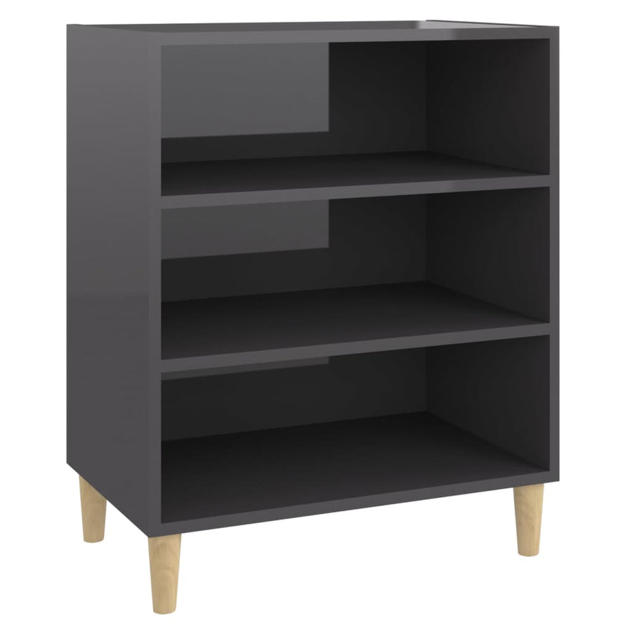 Dressoir 57X35X70 Cm Spaanplaat Hoogglans grijs