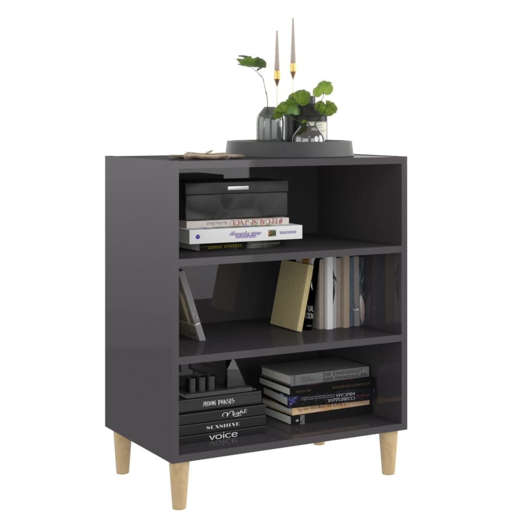 Dressoir 57X35X70 Cm Spaanplaat Hoogglans grijs