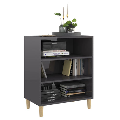 Dressoir 57X35X70 Cm Spaanplaat Hoogglans grijs