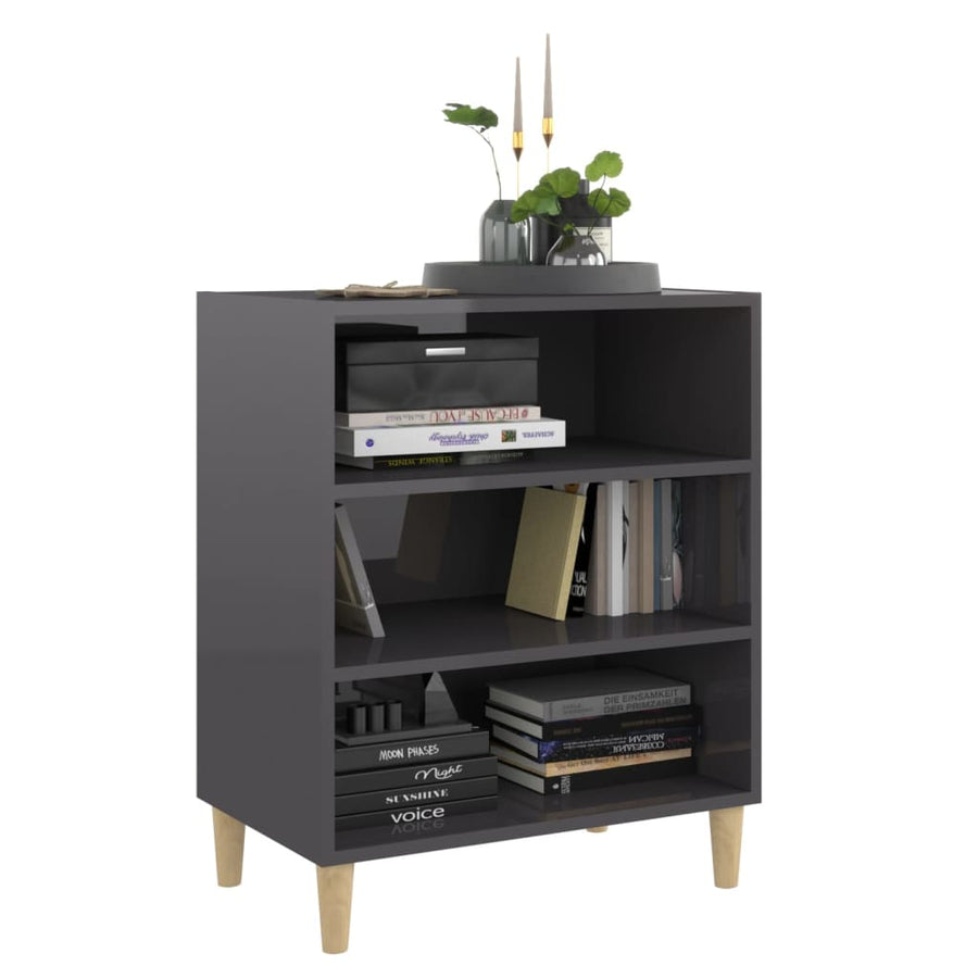 Dressoir 57X35X70 Cm Spaanplaat Hoogglans grijs