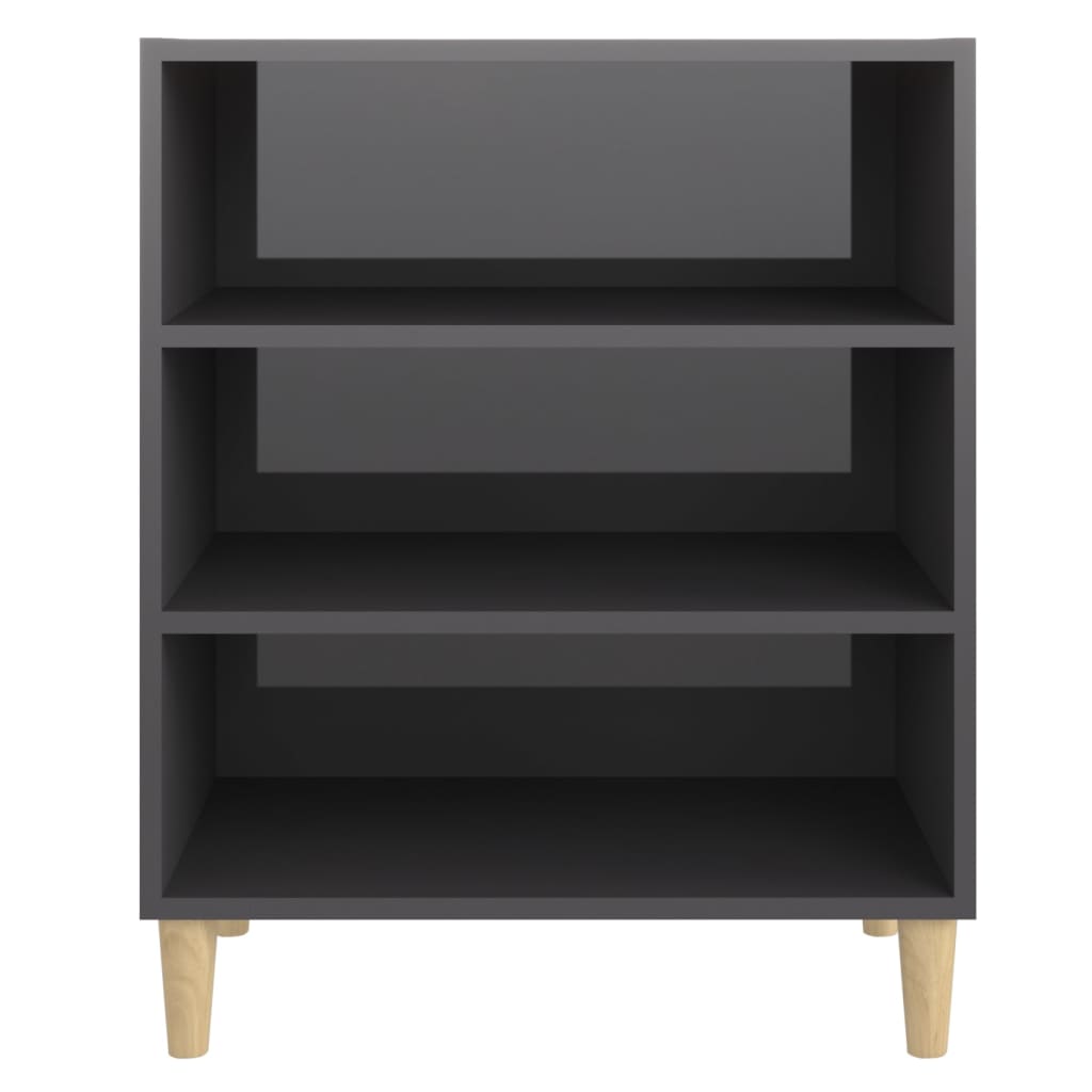 Dressoir 57X35X70 Cm Spaanplaat Hoogglans grijs