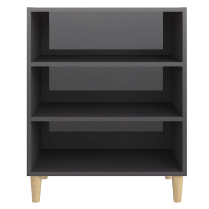 Dressoir 57X35X70 Cm Spaanplaat Hoogglans grijs