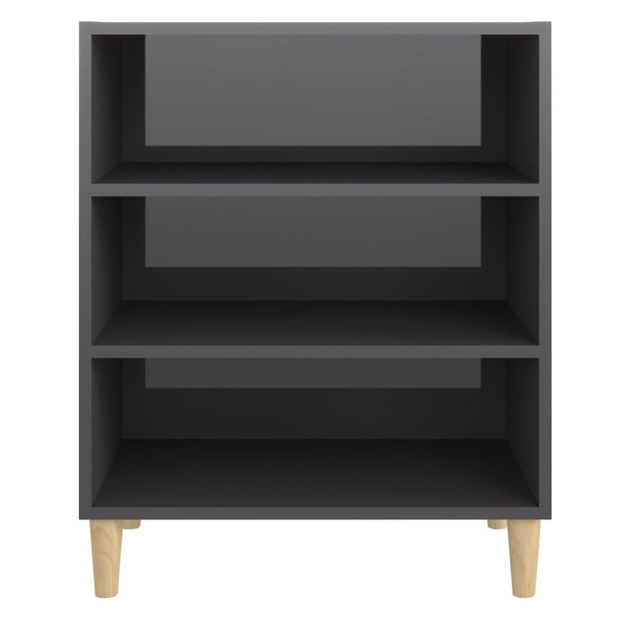 Dressoir 57X35X70 Cm Spaanplaat Hoogglans grijs