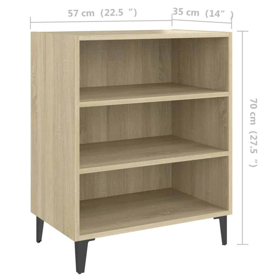 Dressoir 57X35X70 Cm Spaanplaat Kleurig Sonoma eiken