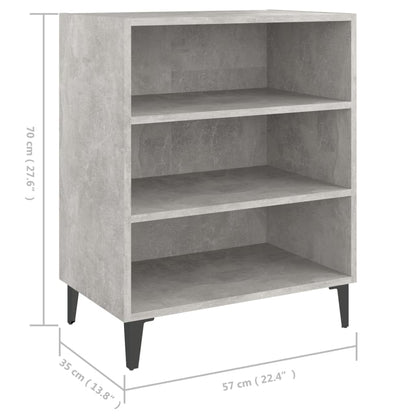 Dressoir 57X35X70 Cm Spaanplaat Betongrijs