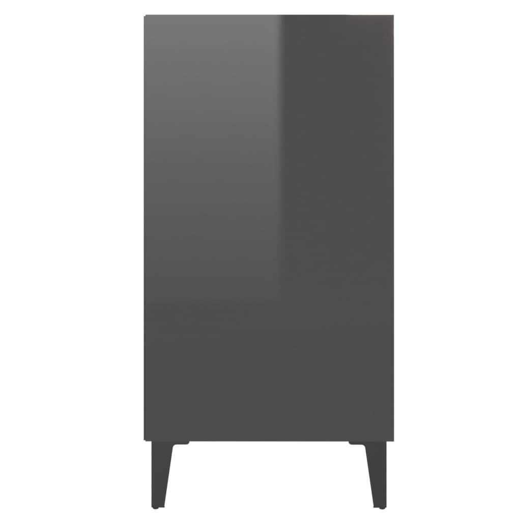 Dressoir 57x35x70 cm bewerkt hout hoogglans grijs