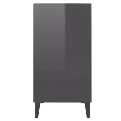 Dressoir 57x35x70 cm bewerkt hout hoogglans grijs