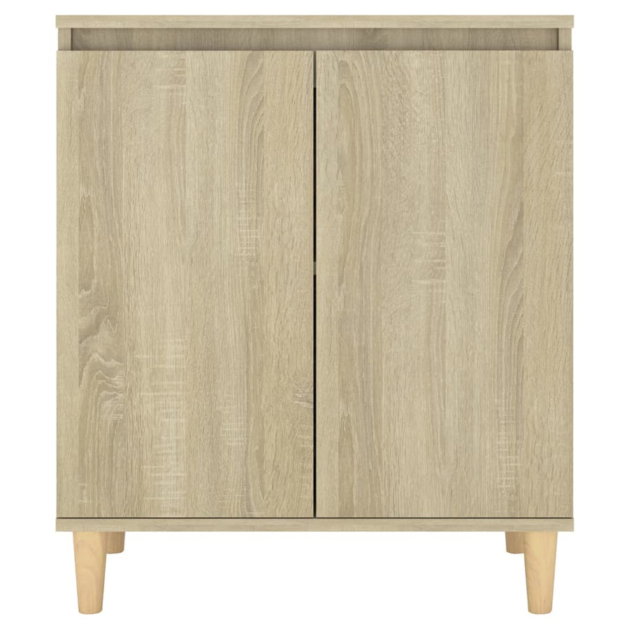 Dressoir met houten poten 60x35x70 cm spaanplaat sonoma eiken Sonoma eiken