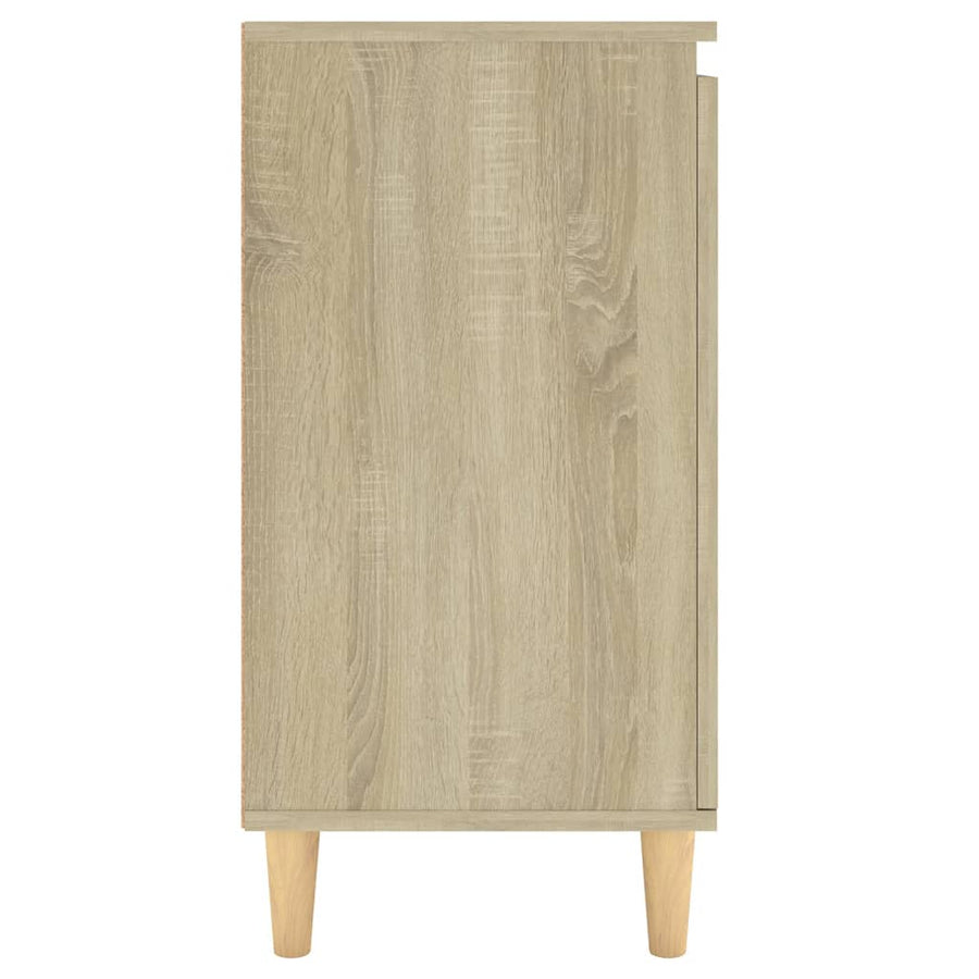 Dressoir met houten poten 60x35x70 cm spaanplaat sonoma eiken Sonoma eiken