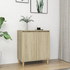 Dressoir met houten poten 60x35x70 cm spaanplaat sonoma eiken Sonoma eiken