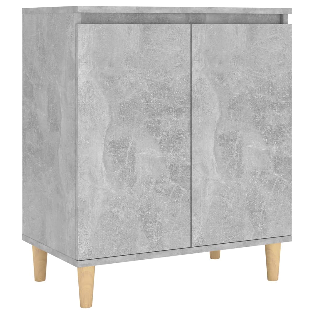 Dressoir Met Houten Poten 60X35X70 Cm Spaanplaat Betongrijs