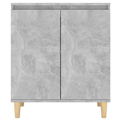 Dressoir Met Houten Poten 60X35X70 Cm Spaanplaat Betongrijs
