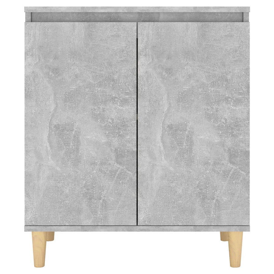 Dressoir Met Houten Poten 60X35X70 Cm Spaanplaat Betongrijs