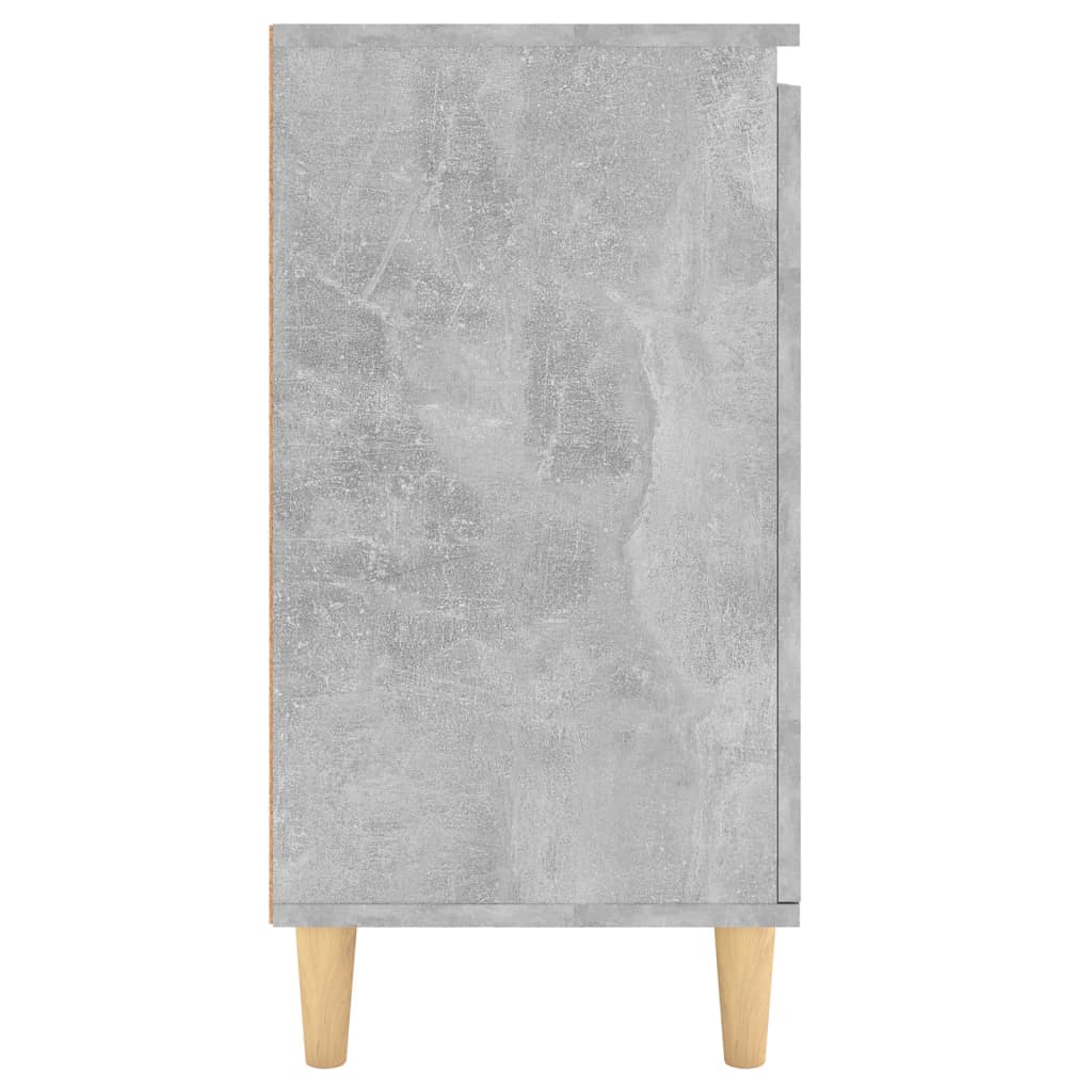 Dressoir Met Houten Poten 60X35X70 Cm Spaanplaat Betongrijs
