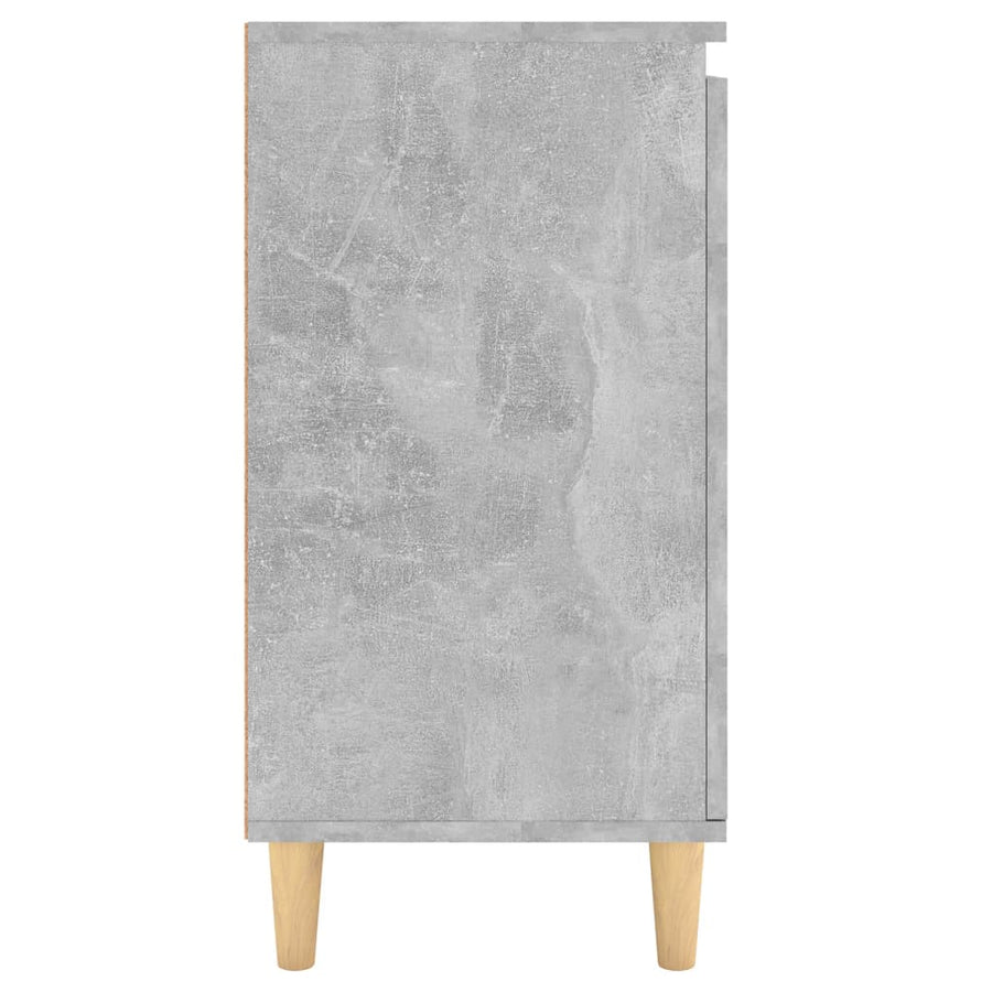 Dressoir Met Houten Poten 60X35X70 Cm Spaanplaat Betongrijs