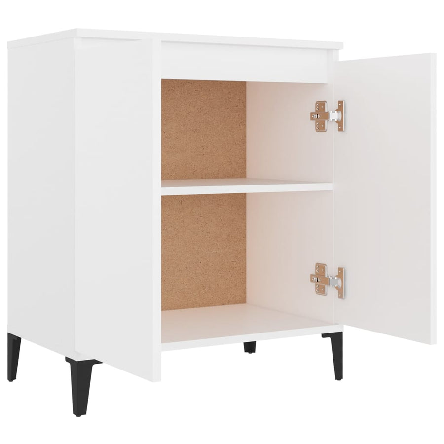 Dressoir 60X35X70 Cm Bewerkt Hout Wit