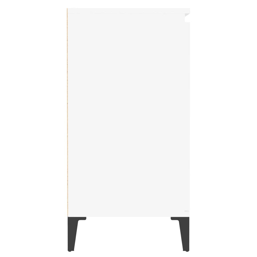 Dressoir 60X35X70 Cm Bewerkt Hout Wit