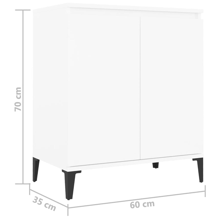 Dressoir 60X35X70 Cm Bewerkt Hout Wit