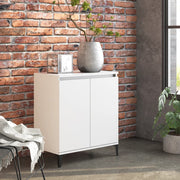 Sideboard 60x35x70 cm carved wood white