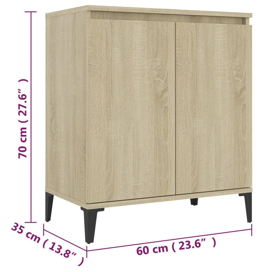 Dressoir 60x35x70 cm spaanplaat sonoma eikenkleurig Sonoma eiken