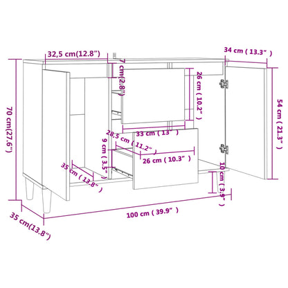 Dressoir 03,5X35X70 Cm Spaanplaat Wit